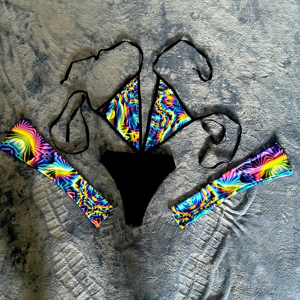 OOAK Lyte Couture Bodysuit w/ Arm Warmers